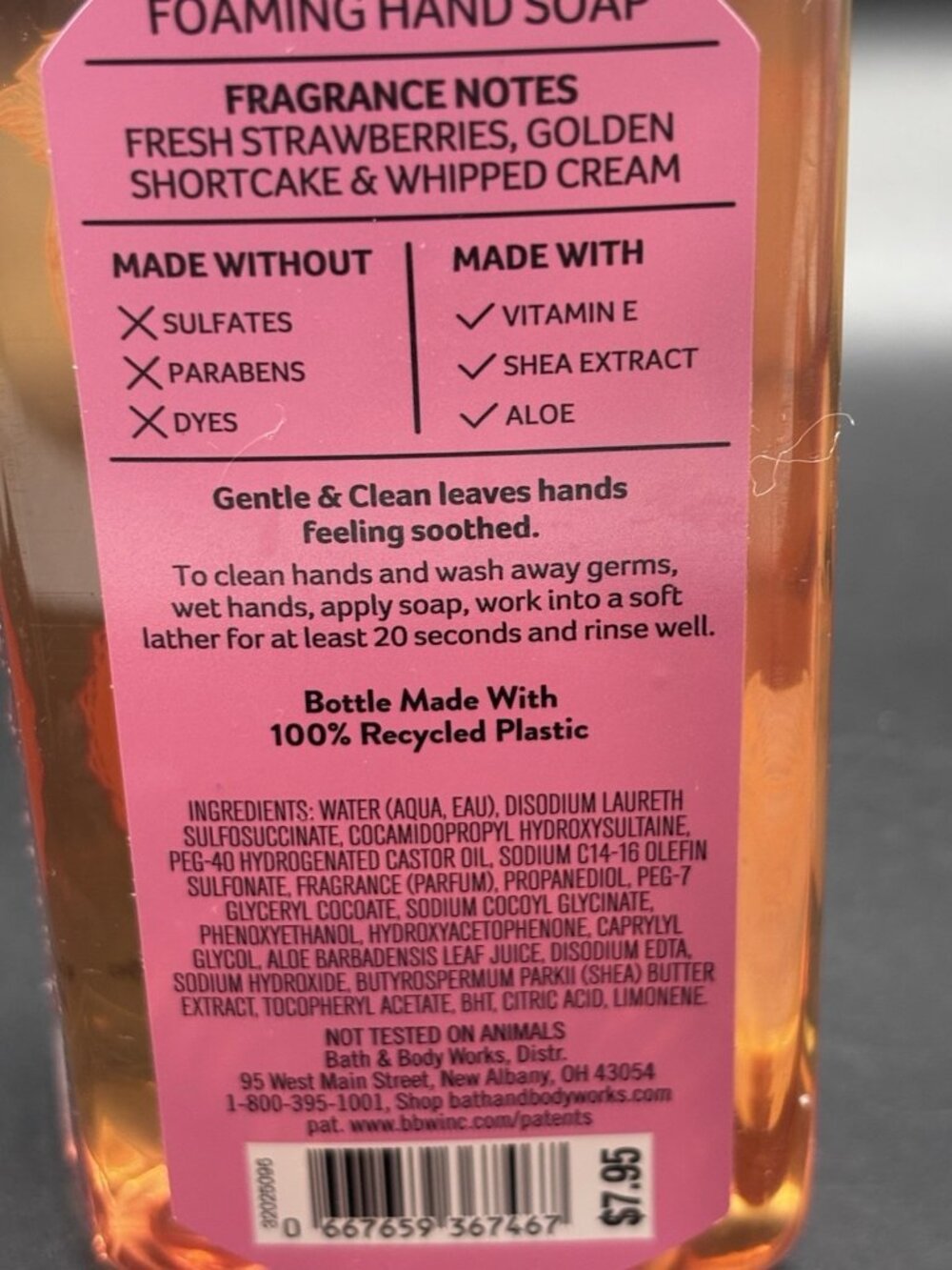 Bath & Body Works Strawberry Pound Cake Gentle Foaming Hand Soap 8.75 oz Bakery - Picture 11 of 15